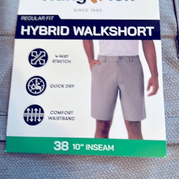 HANG TEN Men's Hybrid Grey Stretch Quick Dry Shorts 38 waist NWT - Picture 6 of 8